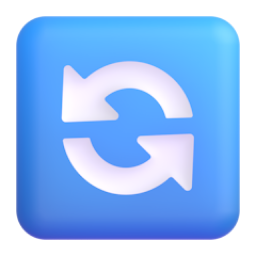 Anticlockwise Downwards and Upwards Open Circle Arrows 3D
