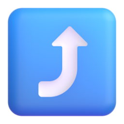 Arrow Pointing Rightwards Then Curving Upwards 3D
