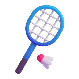 Badminton Racquet and Shuttlecock 3D