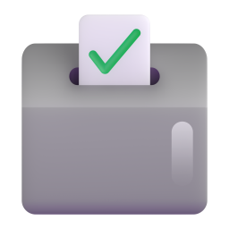 Ballot Box with Ballot 3D