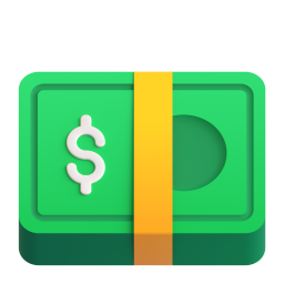 Banknote with Dollar Sign 3D