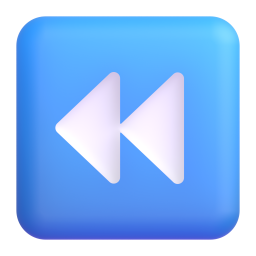 Black Left-Pointing Double Triangle 3D
