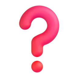 Black Question Mark Ornament 3D