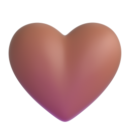 Brown Heart 3D