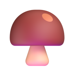 brown mushroom 3D