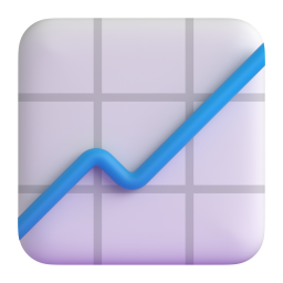 Chart with Upwards Trend 3D