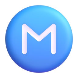 Circled Latin Capital Letter M 3D