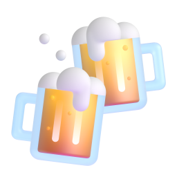Clinking Beer Mugs 3D