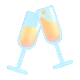 Clinking Glasses 3D