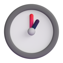 Clock Face One O’Clock 3D