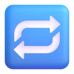 Clockwise Rightwards and Leftwards Open Circle Arrows 3D