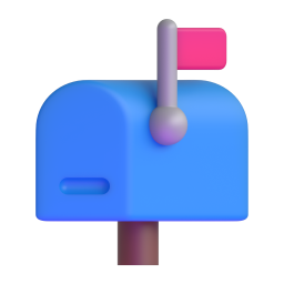 Closed Mailbox with Raised Flag 3D