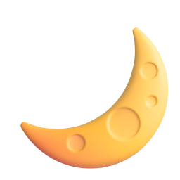 Crescent Moon 3D
