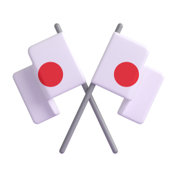 Crossed Flags 3D