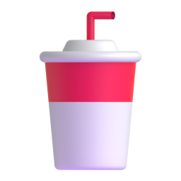 Cup with Straw 3D