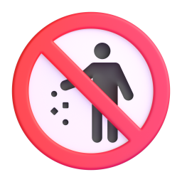 Do Not Litter Symbol 3D