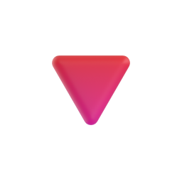Down-Pointing Red Triangle 3D