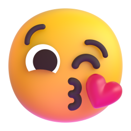 Face Throwing a Kiss 3D
