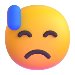 Face with Cold Sweat 3D