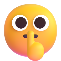 Face with Finger Covering Closed Lips 3D