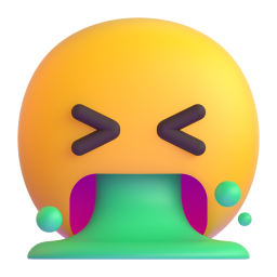 Face with Open Mouth Vomiting 3D