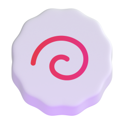 Fish Cake with Swirl Design 3D