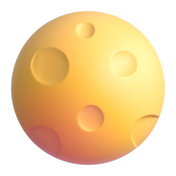 Full Moon Symbol 3D