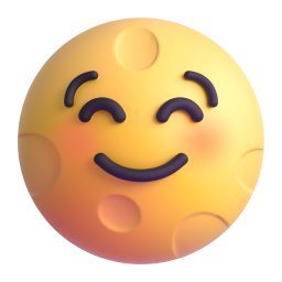Full Moon with Face 3D