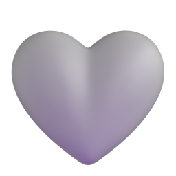 Grey Heart 3D