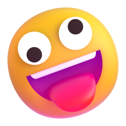 Grinning Face with One Large and One Small Eye 3D