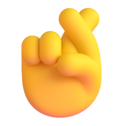 Hand with Index and Middle Fingers Crossed 3D