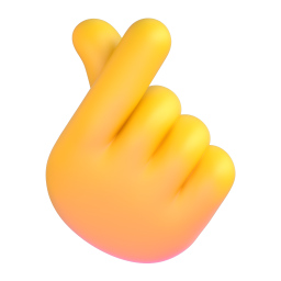 Hand with Index Finger and Thumb Crossed 3D
