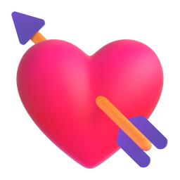 Heart with Arrow 3D