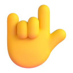 I Love You Hand Sign 3D
