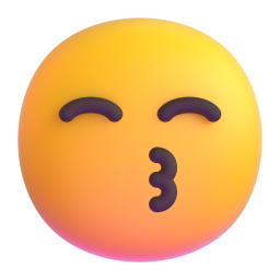 Kissing Face with Smiling Eyes 3D