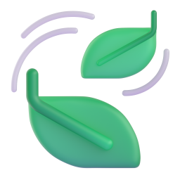 Leaf Fluttering in Wind 3D