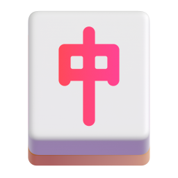 Mahjong Tile Red Dragon 3D