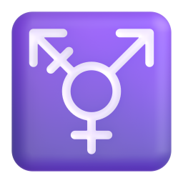 Male with Stroke and Male and Female Sign 3D
