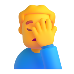 Man Facepalming 3D