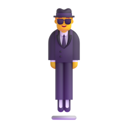 man-in-business-suit-levitating 3D