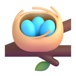 Nest with Eggs 3D