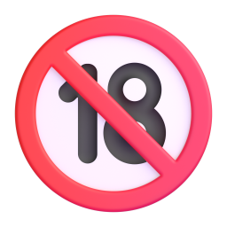 No One Under Eighteen Symbol 3D