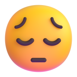 Pensive Face 3D