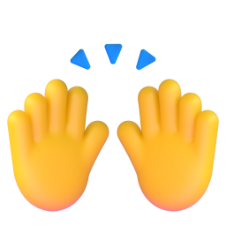 Person Raising Both Hands in Celebration 3D