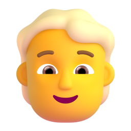 Person with Blond Hair 3D