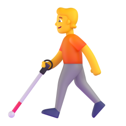 Person with White Cane 3D