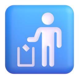 Put Litter in Its Place Symbol 3D