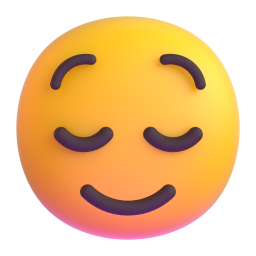 Relieved Face 3D
