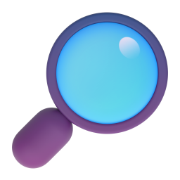Right-Pointing Magnifying Glass 3D