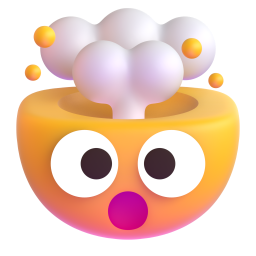 Shocked Face with Exploding Head 3D